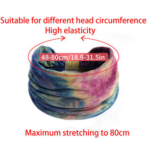 عصابة شعر نسائية بوهو كبيرة ، عصابة عمامة ، رياضة يوجا ، ملتوية ، ربطة رأس صبغ واسعة ، ربطة رأس للنساء - Product Image 4