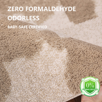Tapis d'intérieur moderne à poils moyens extra épais de haute qualité, motif abstrait, adapté aux animaux domestiques, en polyester, fabriqué à la machine, avec support en jute