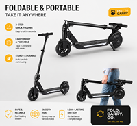 Vente flash : Trottinette électrique pliable à double freinage, étanche, avec éclairage LED, vitesse maximale de 19 km/h et batterie de 5,2 Ah