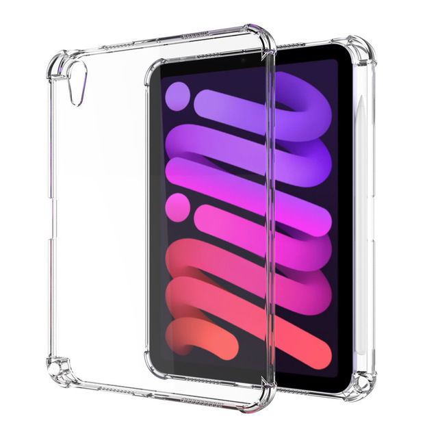 With Pen Holder Transparent Shockproof Corner Bumper Soft TPU Tablet Case for iPad Mini 6 7/IPad 9th 10th 11th 12th