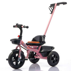 Vélo pour enfants à trois roues bon marché avec barre de poussée et roues en EVA Tricycle pour enfants avec siège arrière pour enfants Triciclo - Product Image 5