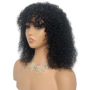 Too Cheap Brazilian Short Bob Non Lace Wig Virgin Human Hair Jerry Curly Non Lace Human Hair Wigs For Black Women