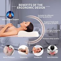 Oreiller cervical en mousse à mémoire de forme de luxe OEM, respirant, écologique, antistatique, non toxique, design minimaliste, blanc, pour couples