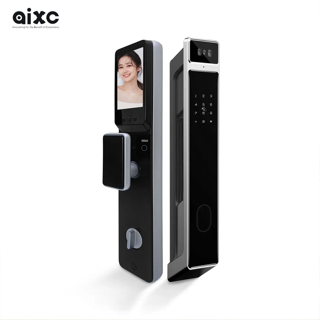AIXC factory EXW price Aluminum alloy fingerprint smartlock tuya smart door waterproof keyless lock card full automatic digital
