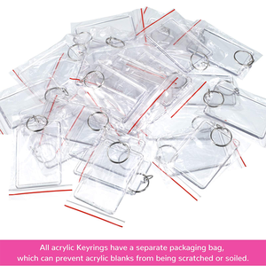 Trong Suốt Trống Acrylic Ảnh Khung Ảnh Keyring Keychain DIY Acrylic Khung Ảnh Keychain Cho Quà Tặng Khuyến Mãi - Product Image 6