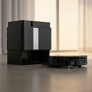 Aspirateurs robots avec serpillière autonettoyante, aspiration puissante de 15000 Pa, vidage automatique, lavage à l'eau chaude, brosses latérales extensibles - Product Image 1