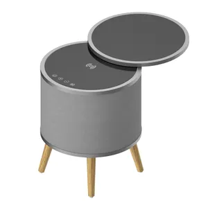 コーヒーテーブル北欧スマートラウンドモダンシンプルラグジュアリーコーヒー回転ターンテーブルワイヤレス充電Bluetoothスピーカー付き