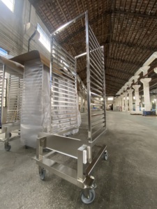 <span class=keywords><strong>Chariot</strong></span> de boulangerie commercial sur mesure à 20 niveaux en acier inoxydable pour four rotatif, fournisseur pour cuisines d'hôtel - Product Image 5