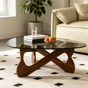 Table basse en bois moderne, design mid-century, faite à la main, multi-usages, durable, OEM/ODM, taille personnalisée disponible, meubles de salon - Product Image 3