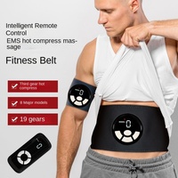 Nouvelle ceinture de massage chauffante intelligente EMS, 5-7 têtes, rechargeable par USB, fonction musicale, micro-courant pulsé, compresse chaude pour le corps
