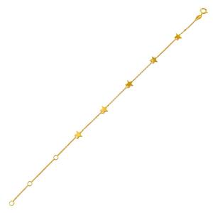 Pulsera Ready Stock Plata de Ley 925 con atractivo soporte en forma de estrella Estilo clásico chapado en oro para regalo o fiesta - Product Image 2