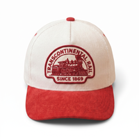 Gorra de Pana Personalizada OEM con Logotipo Bordado de 5 Paneles, Gorra Snapback Sin Estructura