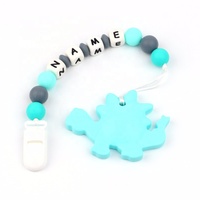Perles en silicone sans BPA pour collier personnalisé, chaîne de sucette, lettres de l'alphabet à mâcher pour bébé