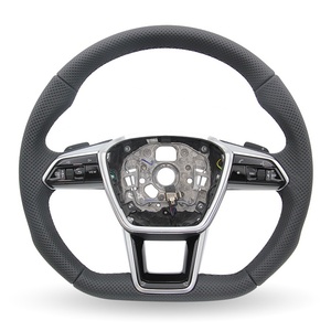 Volant en cuir pour <span class=keywords><strong>Audi</strong></span> C6 <span class=keywords><strong>TT</strong></span> S4 RS5 RS3 R8 Q5 S5 B9 8V B8 A6 S3 A7 A5 A4 C7 A3 Q3 A8 - Product Image 6