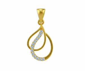 Colgante de Diamante Natural con Doble Lágrima en Oro de 14 Quilates, Joyería Fina Elegante en Oro Rosa, Blanco y Amarillo - Product Image 3
