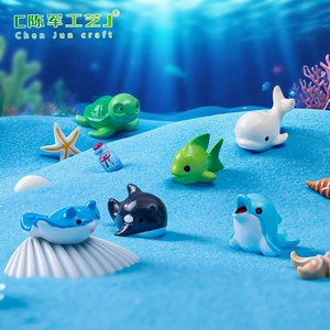 Paesaggio Weij: simpatici squali, piccole tartarughe, animali marini, acquari, accessori decorativi fai-da-te, piccoli ornamenti - Product Image 3