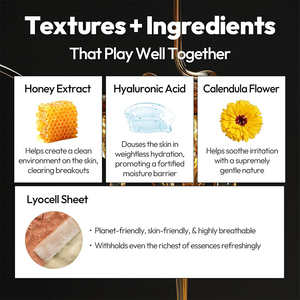 <span class=keywords><strong>Masque</strong></span> facial en coton biologique OEM, <span class=keywords><strong>masque</strong></span> de beauté naturel éclaircissant, soin hydratant de la peau, <span class=keywords><strong>masque</strong></span> en feuille de miel biologique - Product Image 3