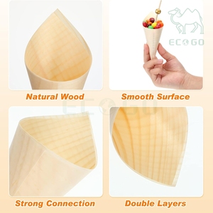 ที่วางของตกแต่งงานแต่งงานแบบกำหนดเอง ชั้นวางไม้ไผ่สำหรับจัดเก็บ จัดแสดงอาหาร ที่วางโคนไอศกรีม ที่วางโคนน้ำแข็งไส - Product Image 3