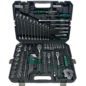125 Pc <b>Socket</b> Wrench Set 1/2 In Drive Crv Steel Tool Kit For Auto Mechanical Repair With <b>Ratchet</b> And Bits In Case - Product Image 2