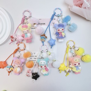 Llavero de peluche miniatura de la linda muñeca de dibujos animados Nanci, colgante para mochila de estudiante, adorno para teléfono, colgante DIY para bolso, venta al por mayor - Product Image 3