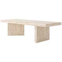 Table à manger rectangulaire moderne de luxe en marbre, acier inoxydable doré titane, pierre travertine naturelle et artificielle, pierre frittée