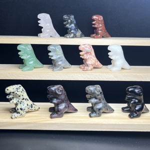 Doğal kristal oyma hayvan dinozor 3-4cm kristal taş zanaat dekorasyon çocuklar için hediye - Product Image 3