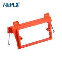 Support mural pour clous basse tension NEPCI US XJY-8080103 1 gang, en ABS ignifuge, certifié CE RoHS, blanc/noir/orange