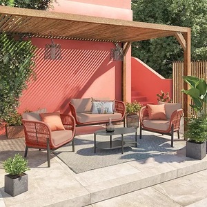 Ensemble pastoral en rotin, canapé de jardin moderne en plein air, combinaison réglable, polyvalent, coloré, en <span class=keywords><strong>teck</strong></span>, personnalisé, salon - Product Image 4