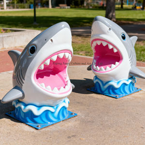 Vente flash Grande sculpture de requin en fibre de verre personnalisée pour intérieur/extérieur, accessoire interactif, décoration d'animaux marins, aquariums, parcs à thème - Product Image 5