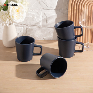 Wholesale Vajilla Vaisselle Plates <strong>Set</strong> 16 Pieces <strong>Restaurant</strong> Hotel Luxury Matte Dark Blue Stoneware Dinnerware Tableware <strong>Set</strong> - Product Image 4