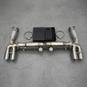 Tubo de escape Boska Valvetronic para Porsche 911 997.1 Turbo 3.6T 2004-2007, escape de titanio Catback con catalizador y tubo de bajada. - Product Image 1