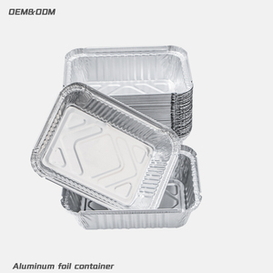 Conteneur en aluminium de 700 ml, barquette en aluminium de qualité <span class=keywords><strong>alimentaire</strong></span>, anti-fuite, boîte à lunch en aluminium - Product Image 1