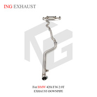 Système d'échappement ING Bmw Silencieux d'échappement à valve en acier inoxydable Catback pour BMW 420I F36 avec échappement Valvetronic de haute qualité