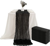 Chemin de table en gaze tricotée sur mesure pour les fêtes, les mariages et les décorations d'hôtel - Housse de table de luxe durable et lavable