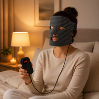 Masque facial professionnel à LED rouge, masque de luminothérapie LED