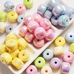 New Mixed Color DIY bán buôn hợp thời trang làm đồ trang sức phụ kiện lỏng nướng sơn mài 20 mét Chunky Acrylic Ống Thùng hạt