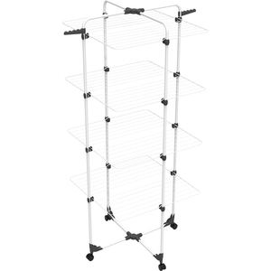 Séchoir à linge pliable et réglable en métal à 4 niveaux de 40 m, séchoir vertical pour salle de bain et extérieur à prix réduit - Product Image 1