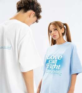 T-shirt surdimensionné respirant en coton 100% de haute qualité, luxueux, lourd, imprimé à l'écran personnalisé - Product Image 2