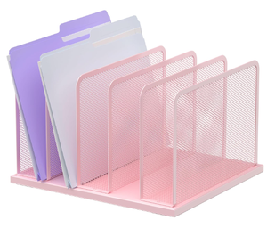 Desk <b>File</b> <b>Organizer</b> Upright Mesh Desktop <b>Organizer</b> <b>File</b> Sorter Office Organization <b>File</b> Holder for Home Office Classroom White - Product Image 3