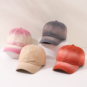 विंटेज वॉश डेनिम समायोज्य कस्टम लोगो आउटडोर खेल सूरज ढाल परेशान बेसबॉल बच्चों कैप - Product Image 2