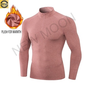 Sweat-shirt à demi-zip personnalisable, protection solaire, manches longues, vêtements de sport pour hommes, entraînement en plein air - Product Image 3