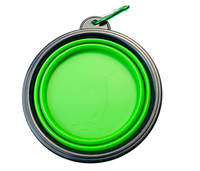 Bol d'eau pliable en Silicone pour chien de voyage, logo personnalisé 1 pièce
