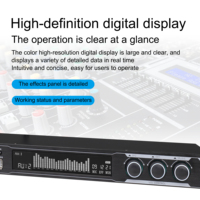 Système audio métallique avec fonction de tonalité clé, égaliseur graphique 7 bandes et éclairage, équipement audio