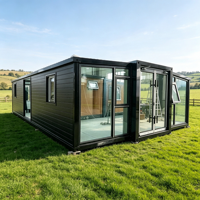 Maison Modulaire Préfabriquée Permanente de 40 pieds, Moderne, Trois Chambres, Cuisine, Salle de Bain, Spacieuse, pour Famille, Extensible, Type Conteneur