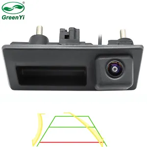 Ahd 720P Fisheye Dynamische Traject Parkeerplaats Lijn Auto Reverse Backup Kofferbak Schakelaar Handvat Camera Voor Vw Android Dvd Monitor