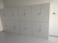 Armoire de classement métallique solide à 4 portes verrouillables, double section, en acier, pour l'archivage de documents confidentiels