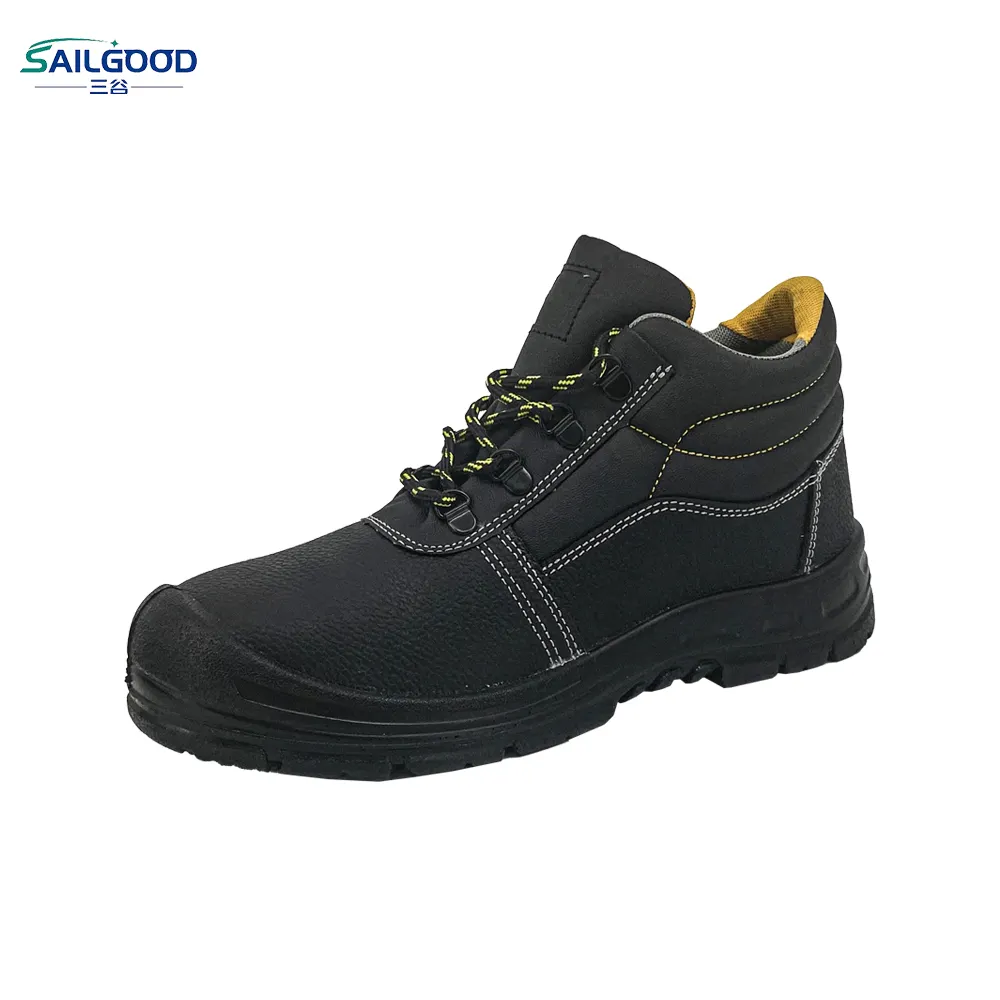 Sapatos de segurança resistentes a óleo e antiderrapantes com duas camadas de couro de grão de lichia, venda imperdível Sapatos de trabalho SAILGOOD