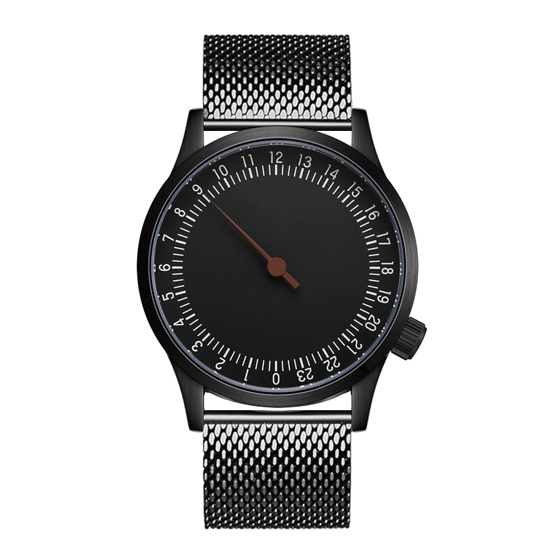 Cadran noir + bande de maille noire