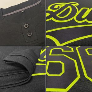 Custom Split Softball & Baseball Jerseys Black & Old <b>Gold</b> Girls' V-Neck <b>Shirts</b> with Stitched Name Boys' Two-Button <b>Shirts</b> - Product Image 4