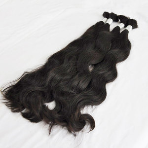 Raw Brazilian Virgin Bulk Human Hair Tangle-Free Curly <strong>Braids</strong> 12A Grade Stretched Length 8 Inches - Product Image 5